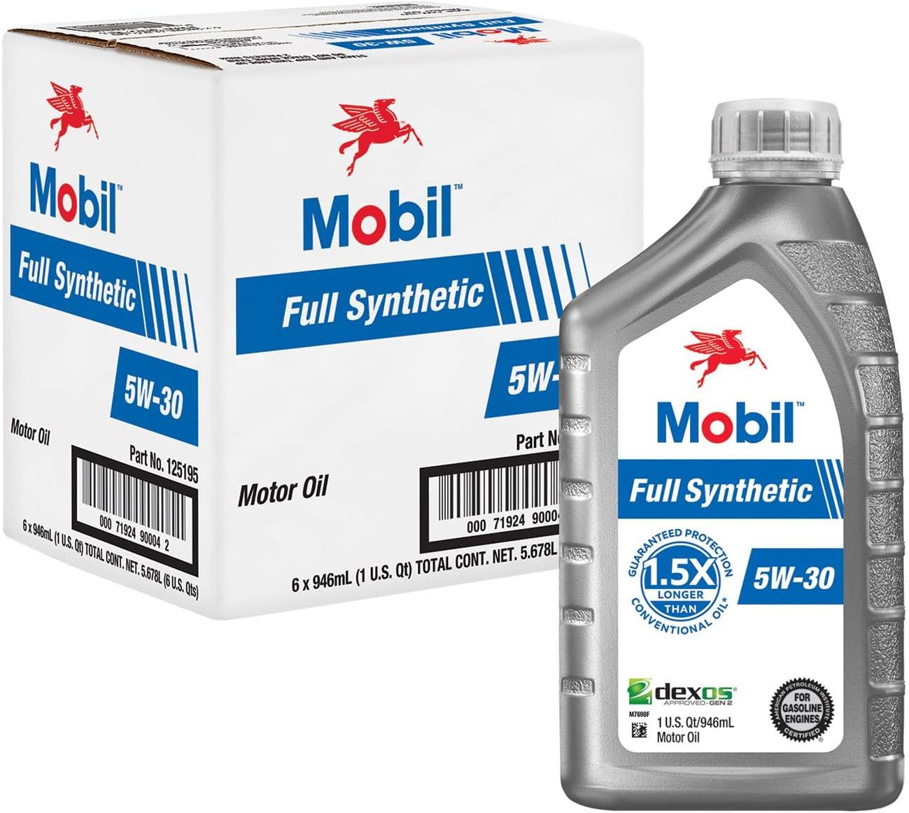 Full Synthetic Motor Oil 5W-30, 1 Quart, Case of 6 H479566