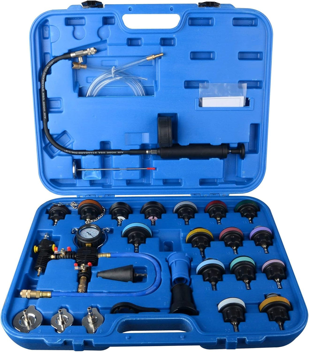 28pcs Universal Radiator Pressure Tester and Vacuum Type Cooling System Kit I603439