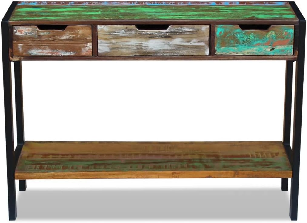 Solid Reclaimed Wood Sideboard with 3 Drawers D839