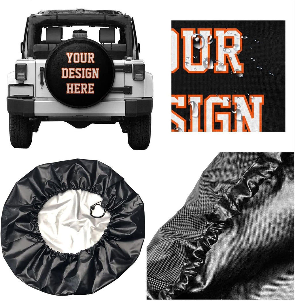 Custom Spare Tire Cover Universal fits for Trailer Camper RV 15 Inch Pack of 2 U1986