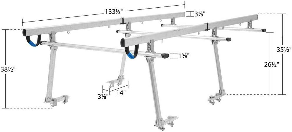 Aluminum Universal Over-Cab Truck Rack, 800-lb Capacity J8626