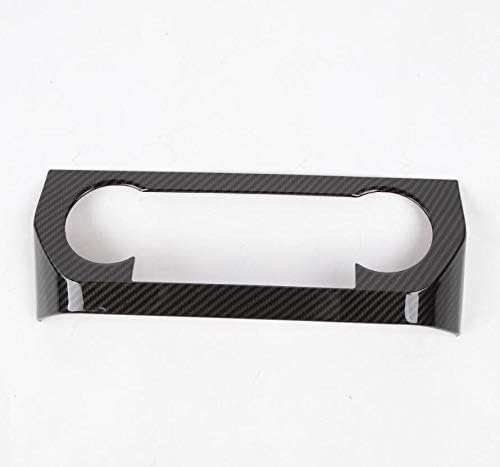 Carbon Fiber Grain Car Central Console Air Conditioner Adjust Switch Panel Cover Trim A826