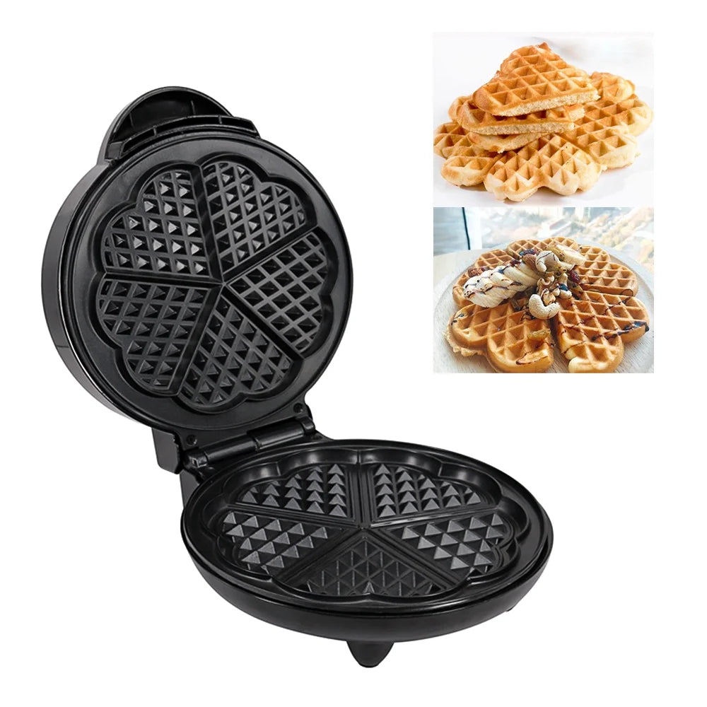1000W Heart-Shaped Electric Waffle Maker V7013
