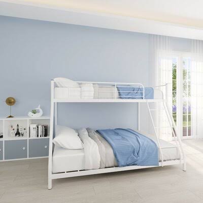 Twin Over Full Standard Bunk Bed Frame White I290348