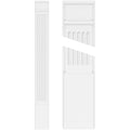 Fluted PVC Pilaster with Decorative Capital & Base (Pair) X916