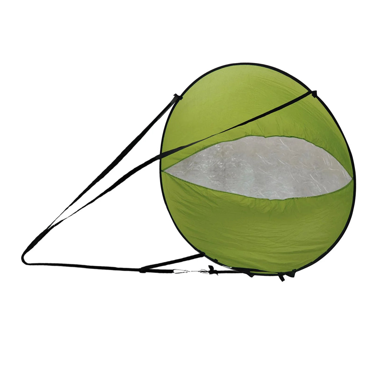 Green Wind Sail Kayak Wind Sail 108x108cm with Transparent Window T6179
