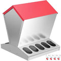 Galvanized Poultry Feeder 55 lbs Capacity with Lid A2992
