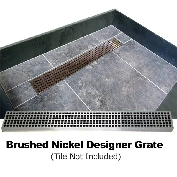 Brushed Nickel Trench Shower Pan V295