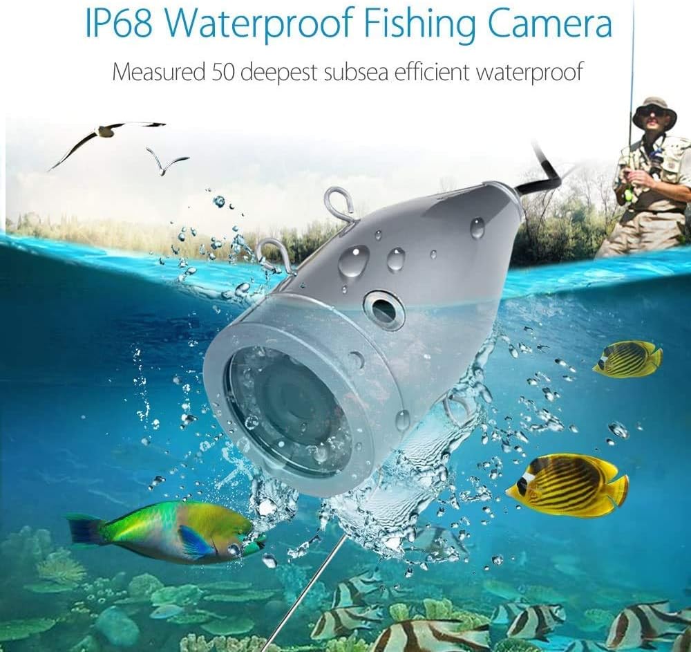 Portable 9 inch LCD Monitor Fish Finder HD 1000TVL Fishing Camera Waterproof Underwater DVR Video Cam 30m Cable 12pcs IR Infrared LED S3504