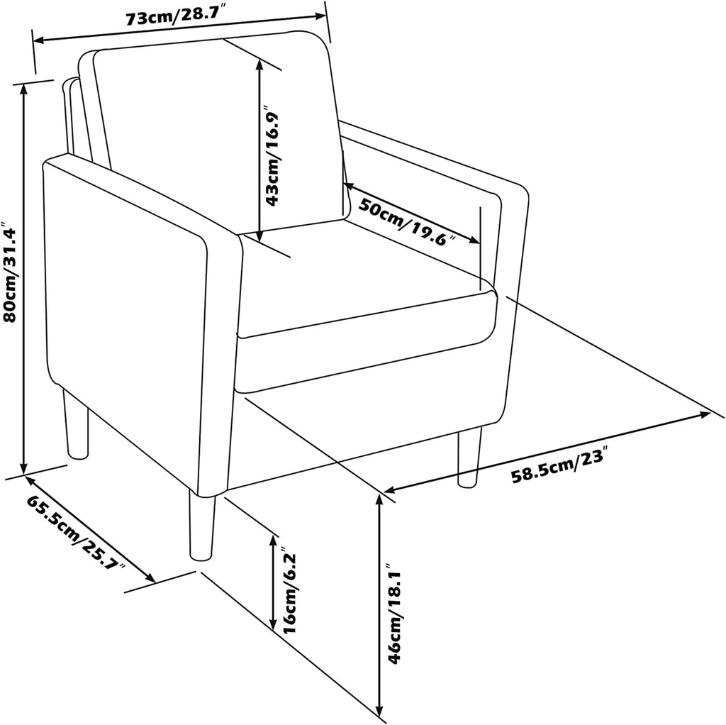 Grey Accent Arm Chair Y1370