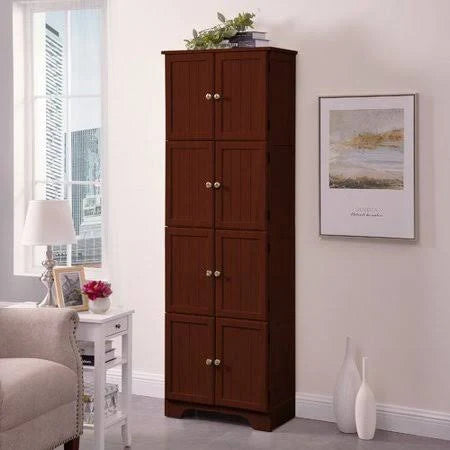 8 Door Brown Accent Cabinet G54843