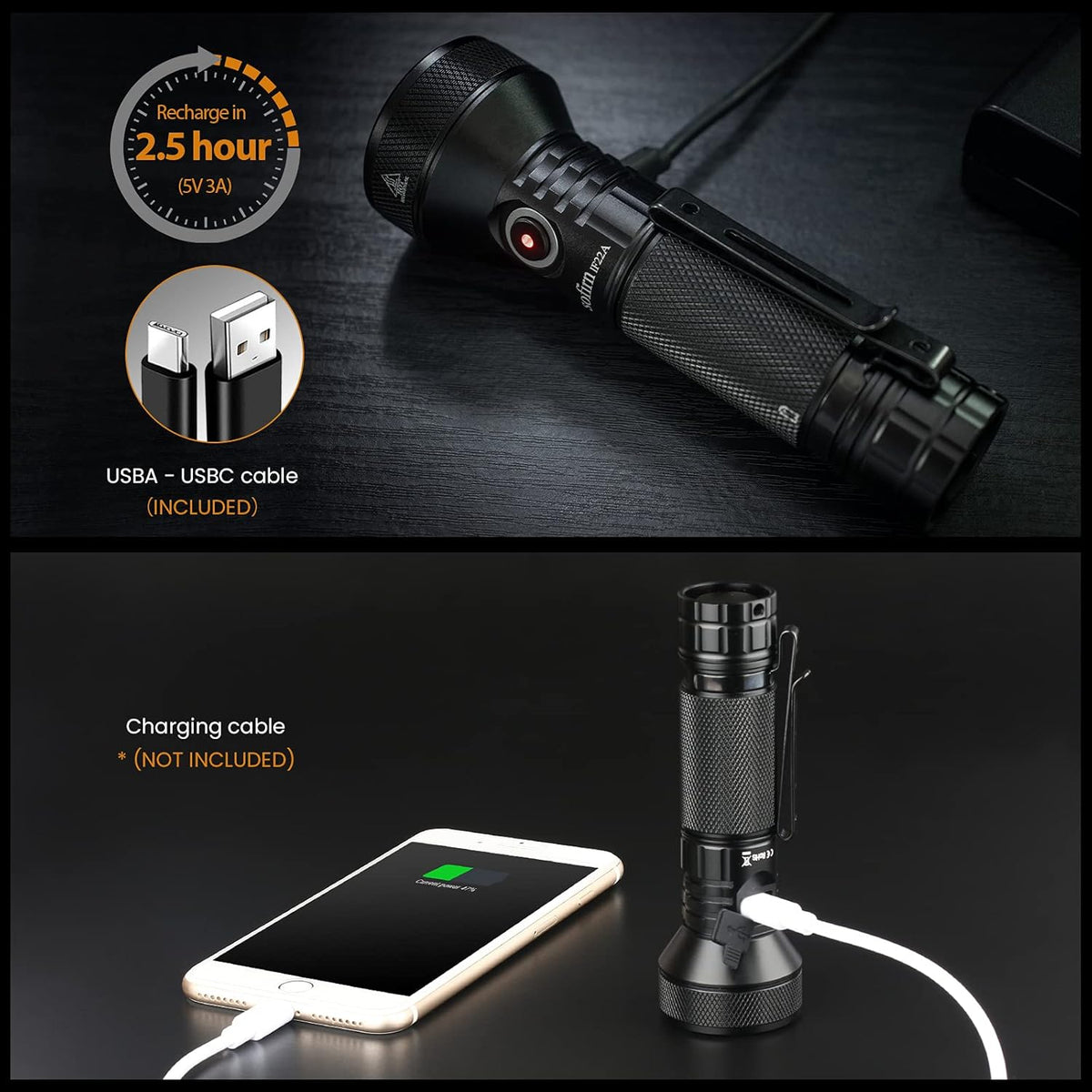 Rechargeable 2100 Lumen LED Flashlight with TIR Lens O576