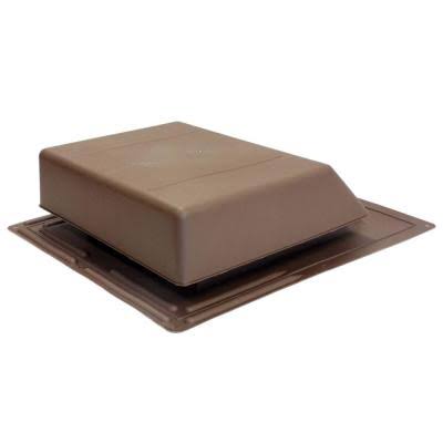 Brown Plastic Slant-Back Roof Louver Static Vent (Carton of 6) G168