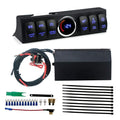 6 Gang Rocker Switch Panel with Blue Backlight Control Pod and Relay Box V57569