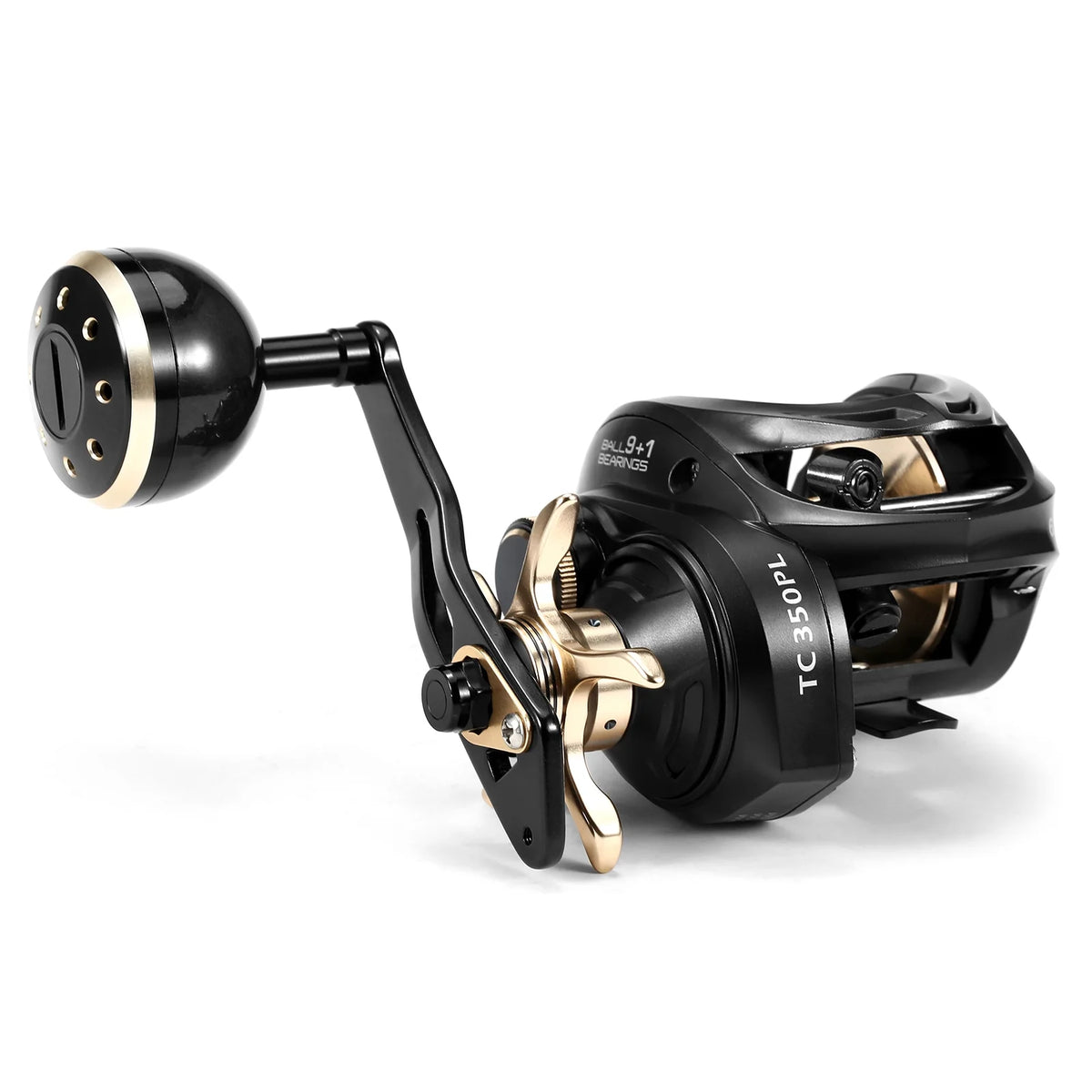 Carbon Fiber Baitcaster Fishing Reel, 9+1BB, 6.3:1 Gear Ratio, Magnetic Brake System E688