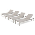 Gray Mesh Patio Chaise Lounge - 4 pack N870