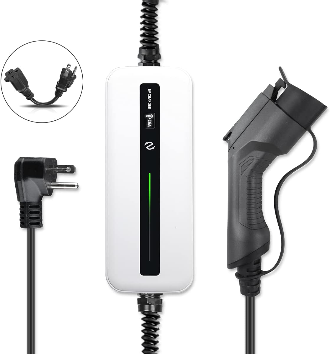 Level 2 EV Charger with NEMA 5-15 Adapter, 20ft Cable, 110/220V, Max 3.6kW S4256
