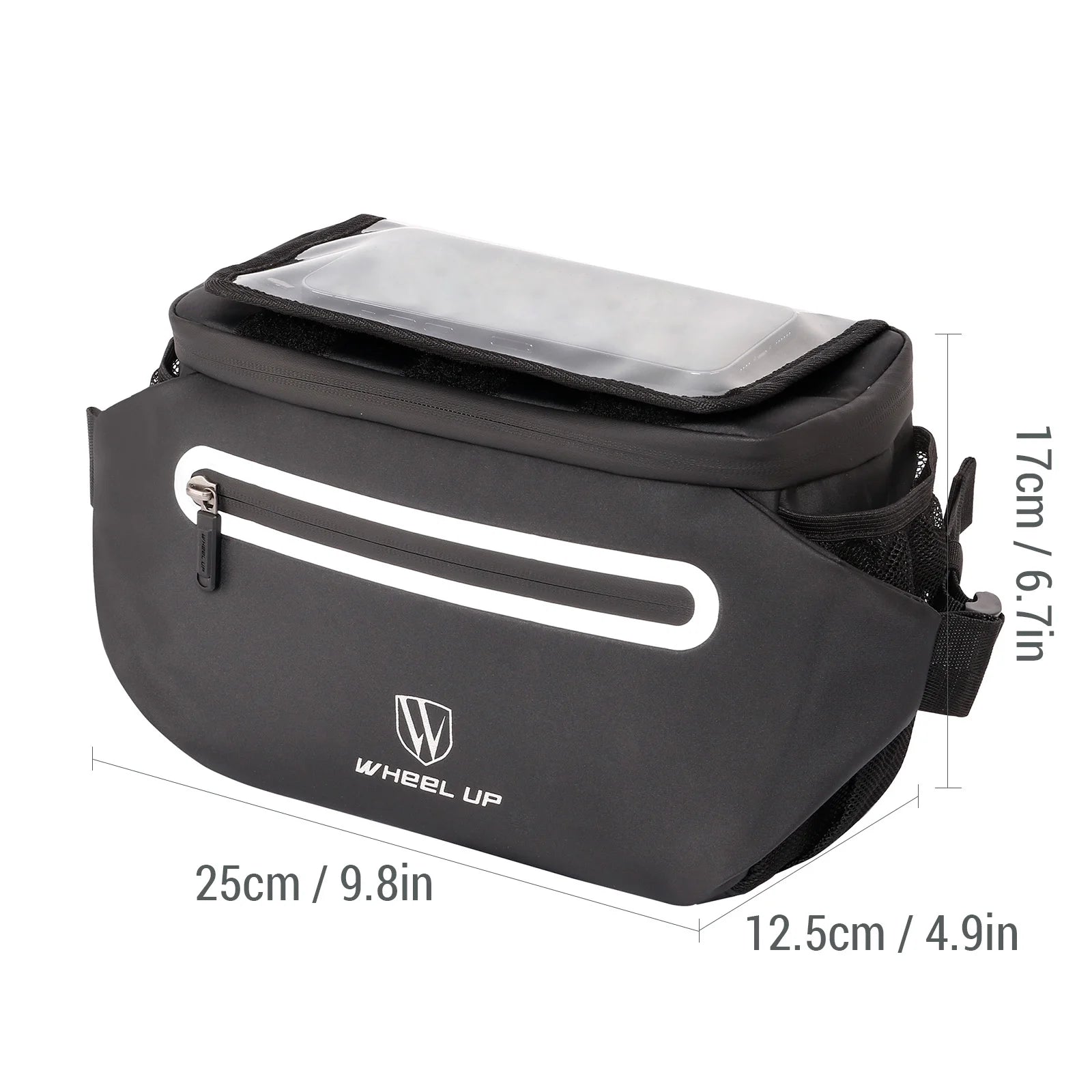 Large Front Storage Bike Handlebar Bag with Touchscreen Phone Holder O966807