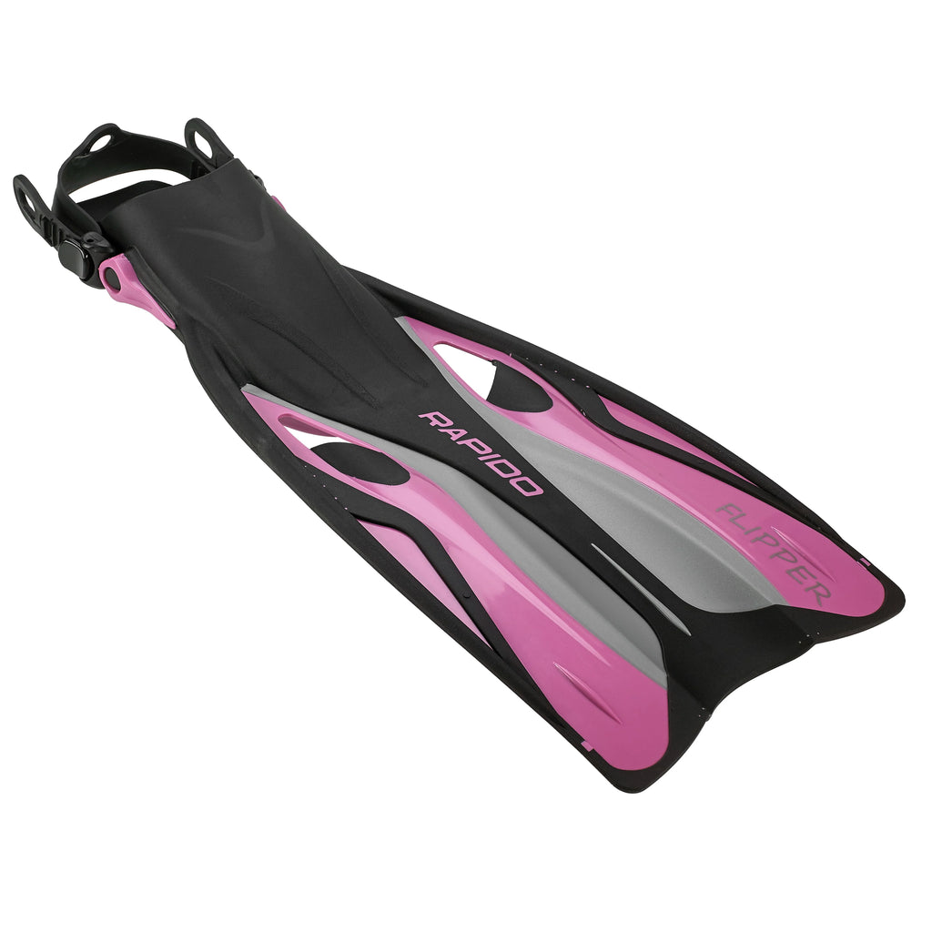 Snorkel Mask with Adjustable Flipper Fins and Dry Snorkel Set Travel Bag F79775