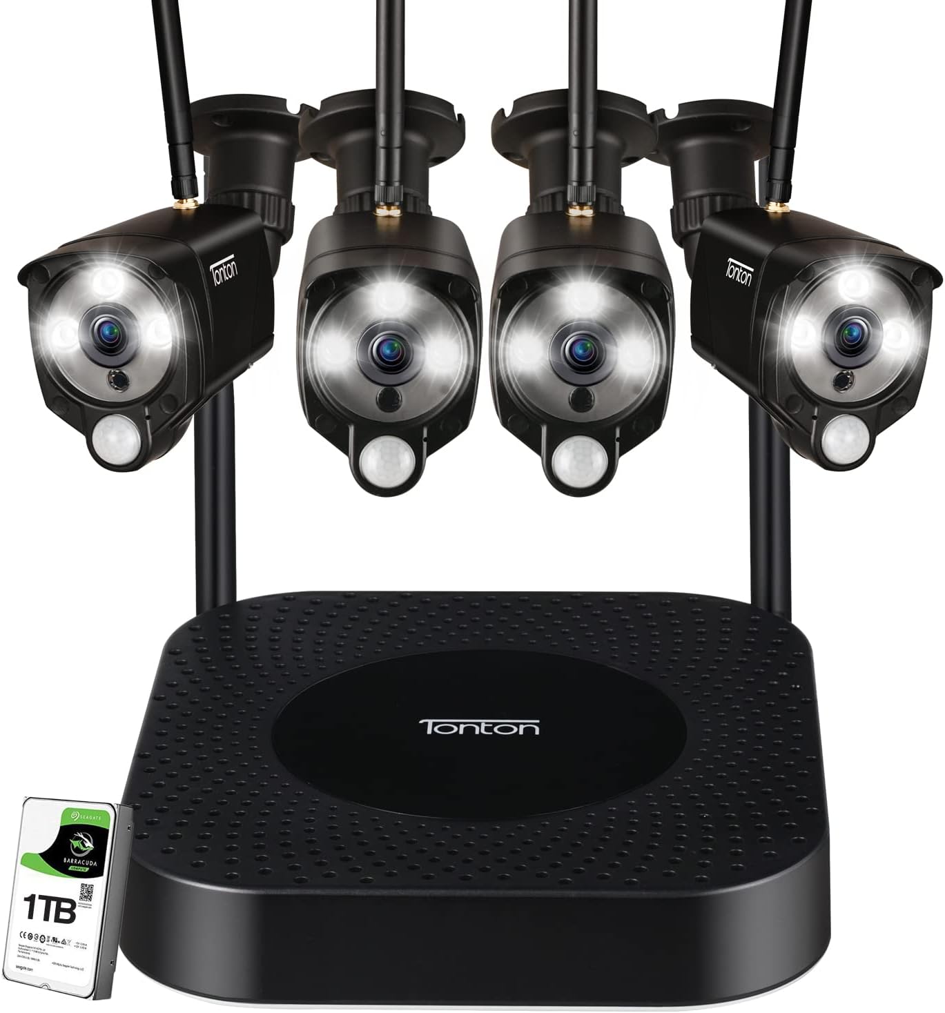 8CH 5MP NVR Security Camera System with 2TB HDD and 8PCS 3MP Outdoor Bullet Cameras F3525