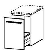 Matte White 1 Drawer Low Cabinet L3694