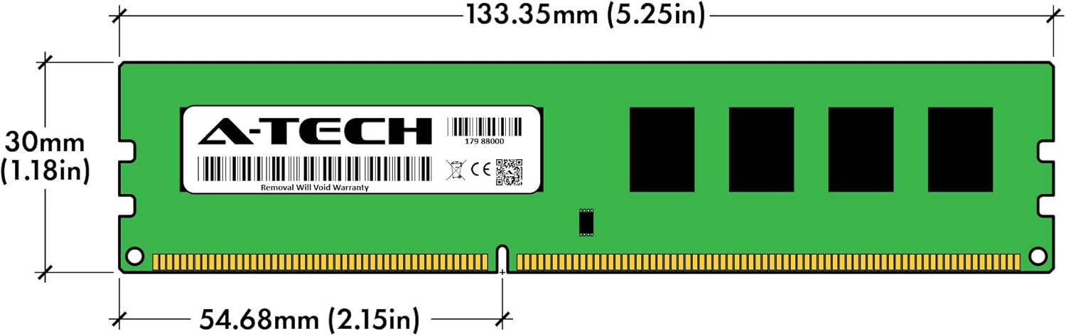 16GB Kit (4x4GB) DDR3 1333 MHz PC3-10600 DIMM Desktop Computer Memory CL9 240-Pin UDIMM Non-ECC Unbuffered G685590