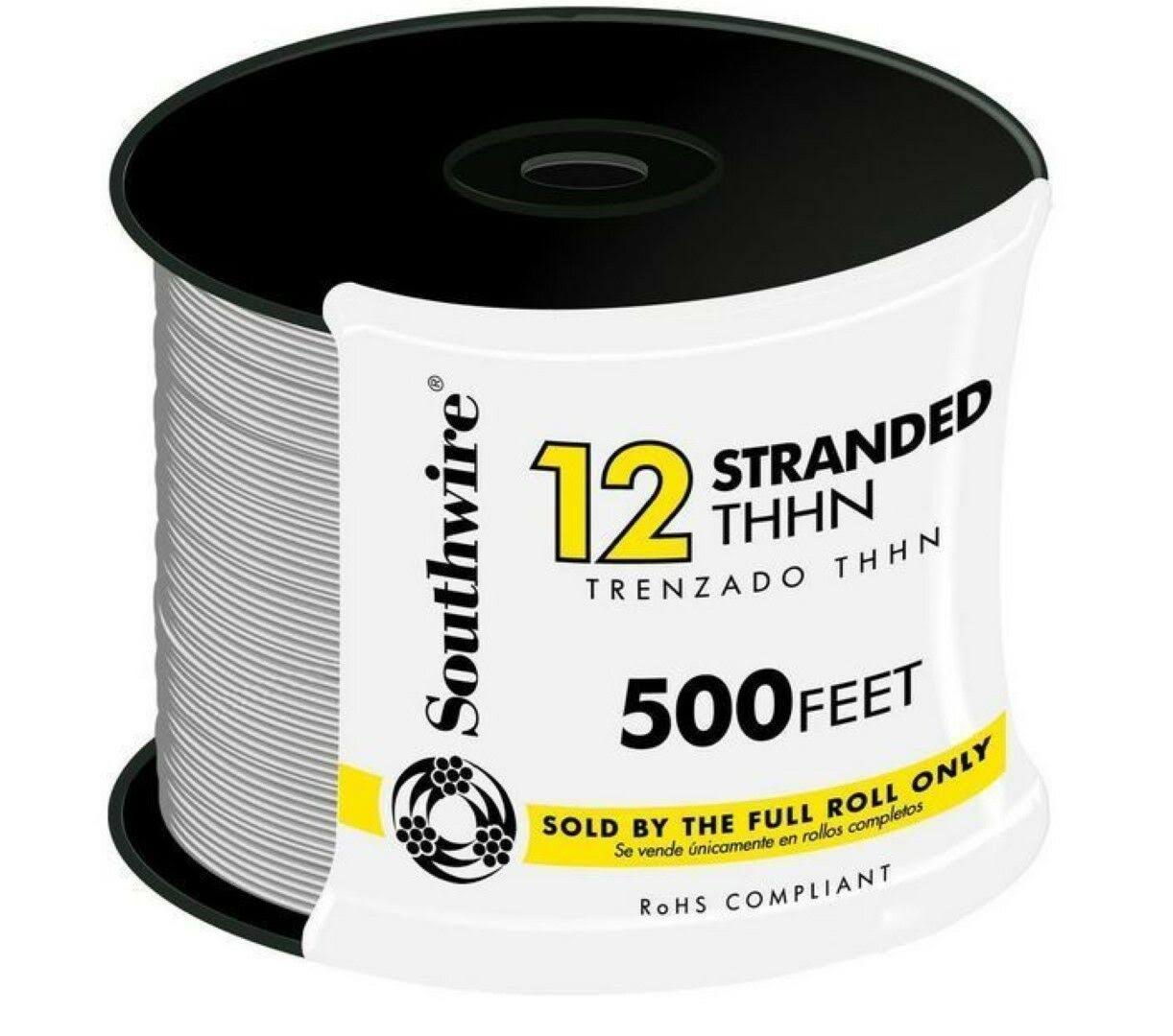 12 White Stranded THHN Electrical Wire X325