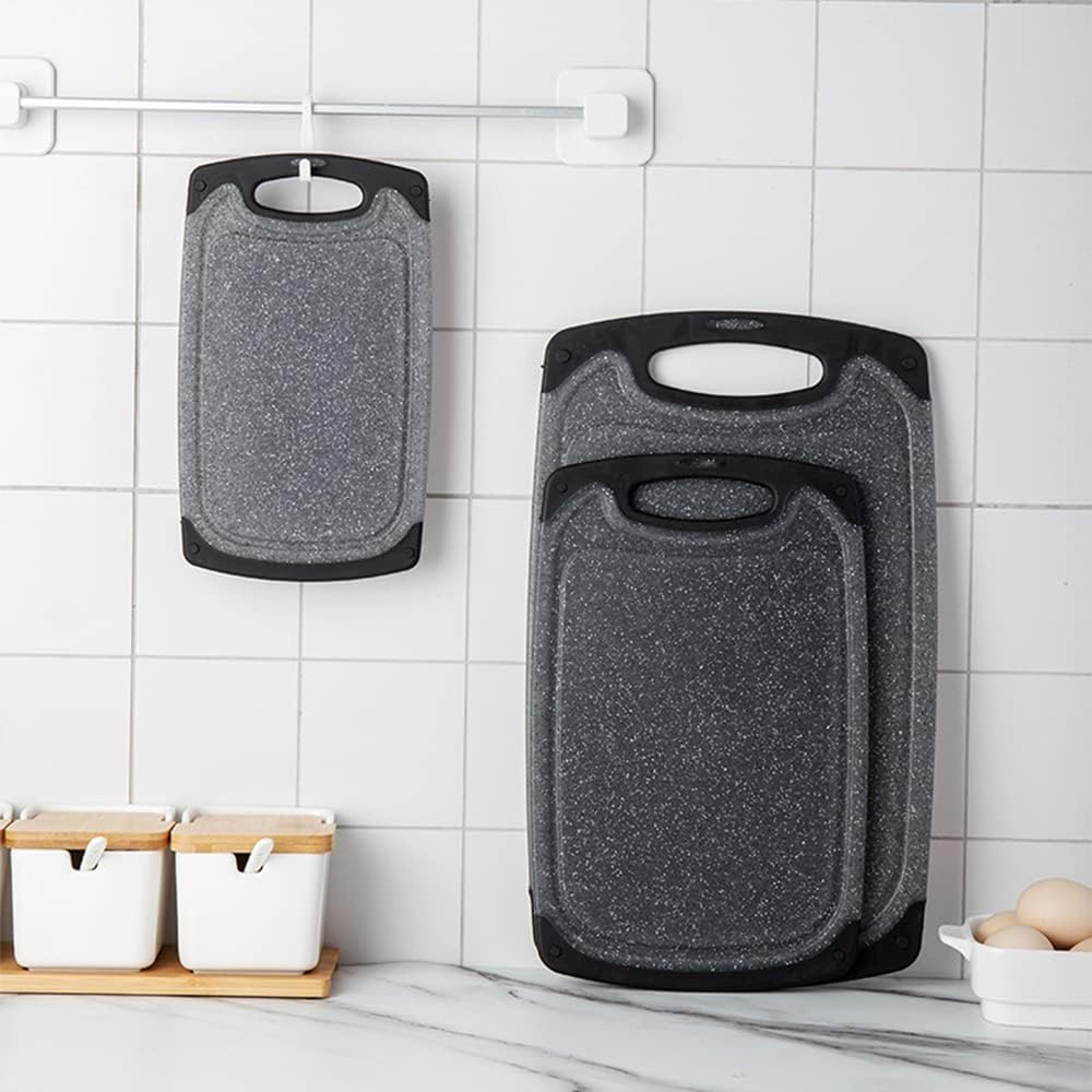 Set of 3 Cutting Boards with Juice Grooves & Carrying Handle M6846
