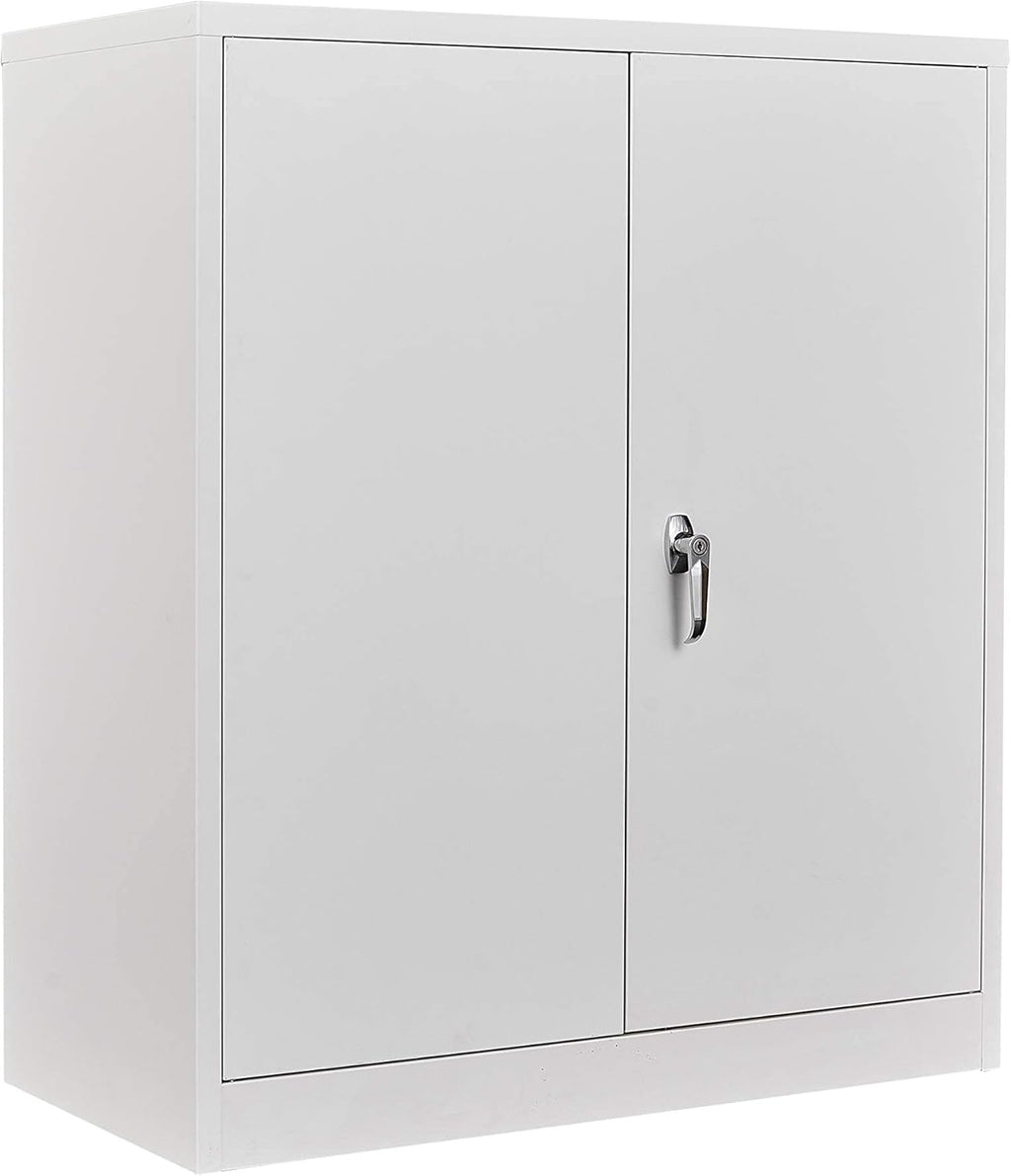 Metal Storage Cabinet with Locking Door and 2 Adjustable Shelves E440