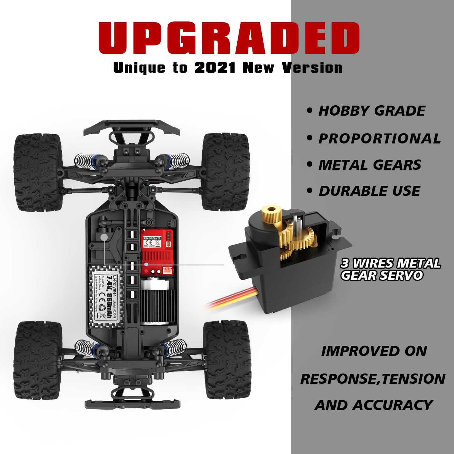 1:18 Scale 4X4 RC Monster Truck with 2 Batteries W175860