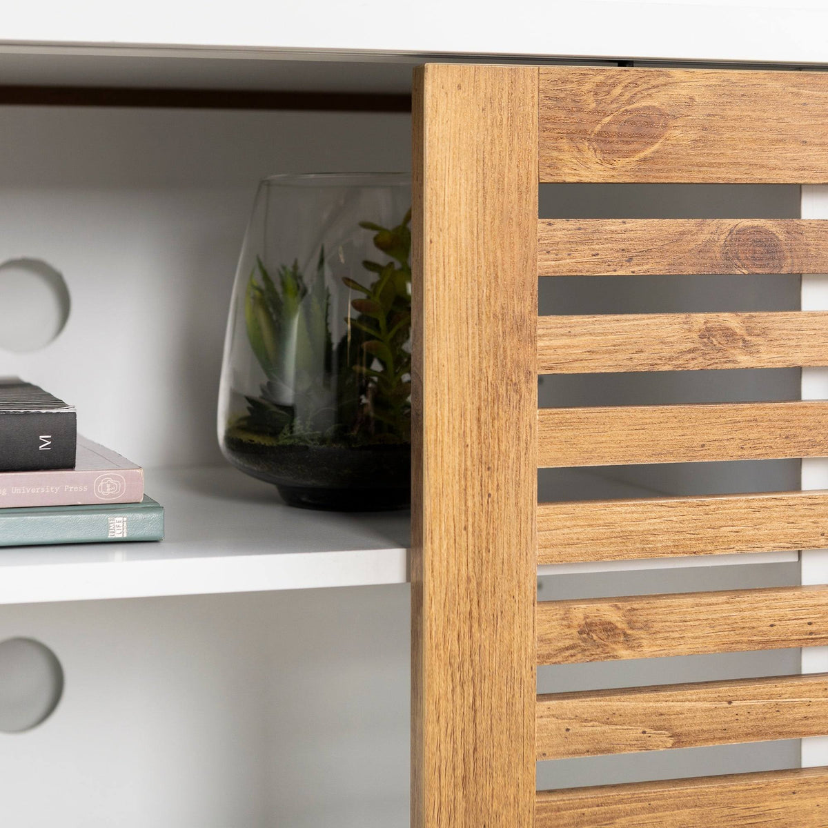 Sliding Door TV Console - Grey Wash R123231