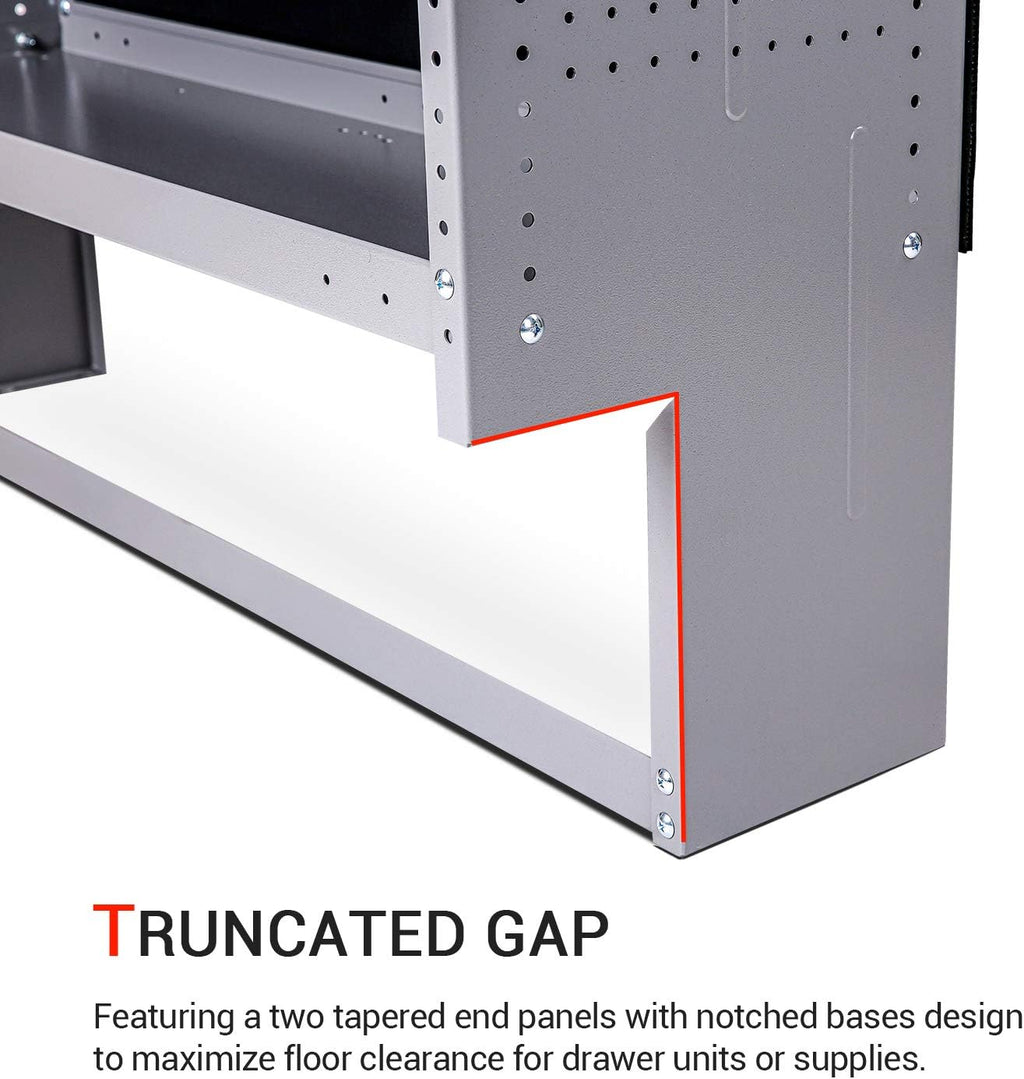 Steel Van Shelving Storage System, 32" W x 46" H x 13" D E780142
