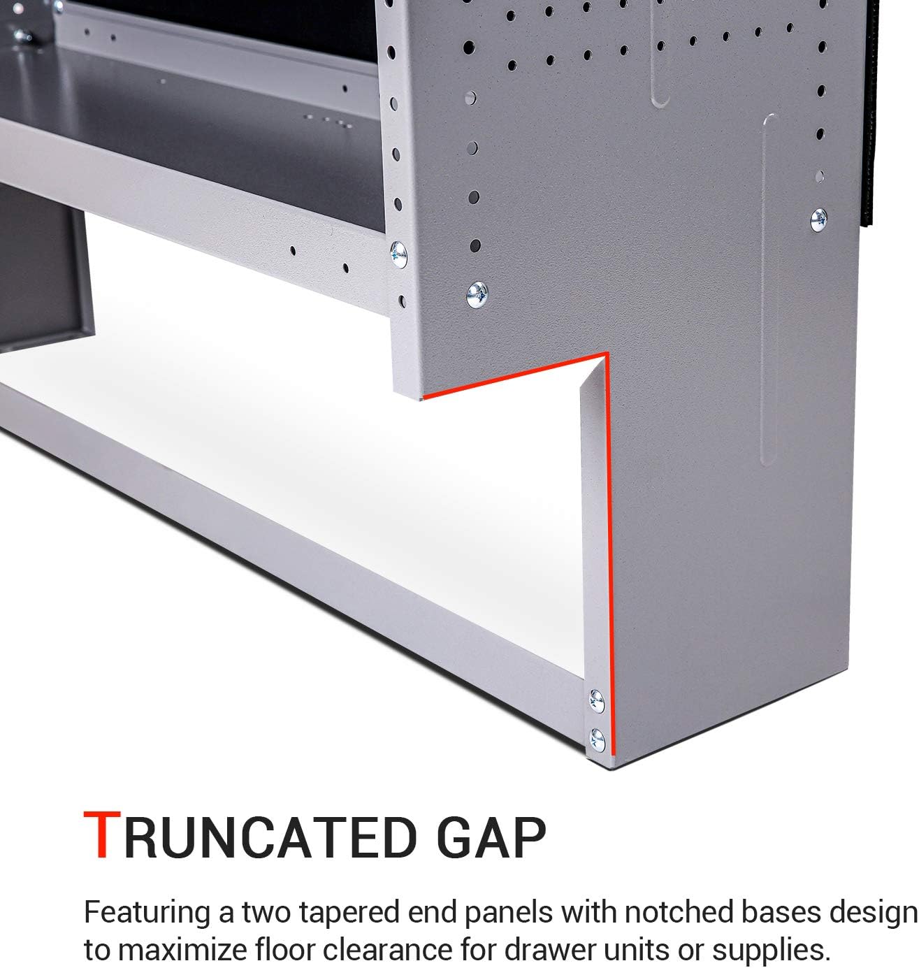 Steel Van Shelving Storage System, 32" W x 46" H x 13" D E780142