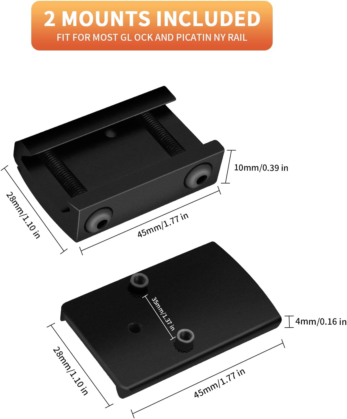 3 MOA Red Dot Sight with Picatinny Mount Plates P246260