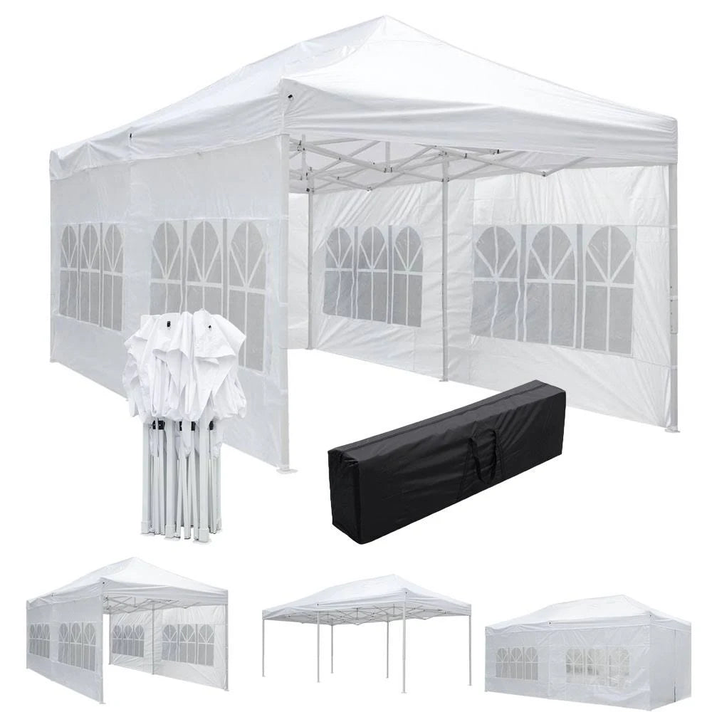 White Waterproof Pop Up Canopy Tent T307