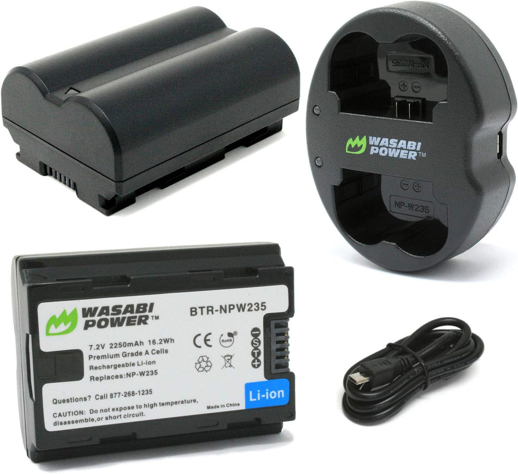Wasabi Power Battery (2-Pack) & Dual Charger for Fujifilm NP-W235 V5551