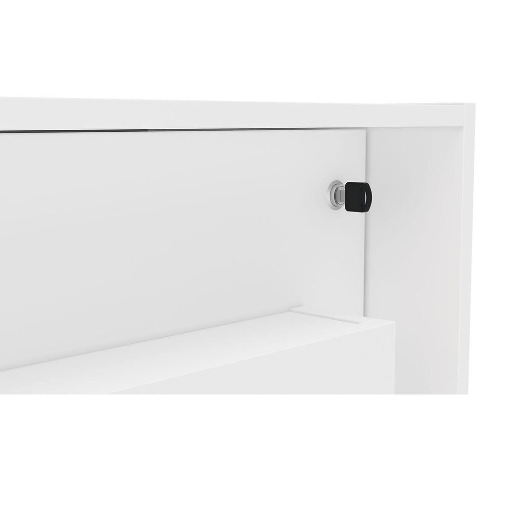White Multipurpose Cabinet with Desk F849