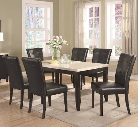 Rectangular Casual Dining Leg Table in Cappuccino M4685