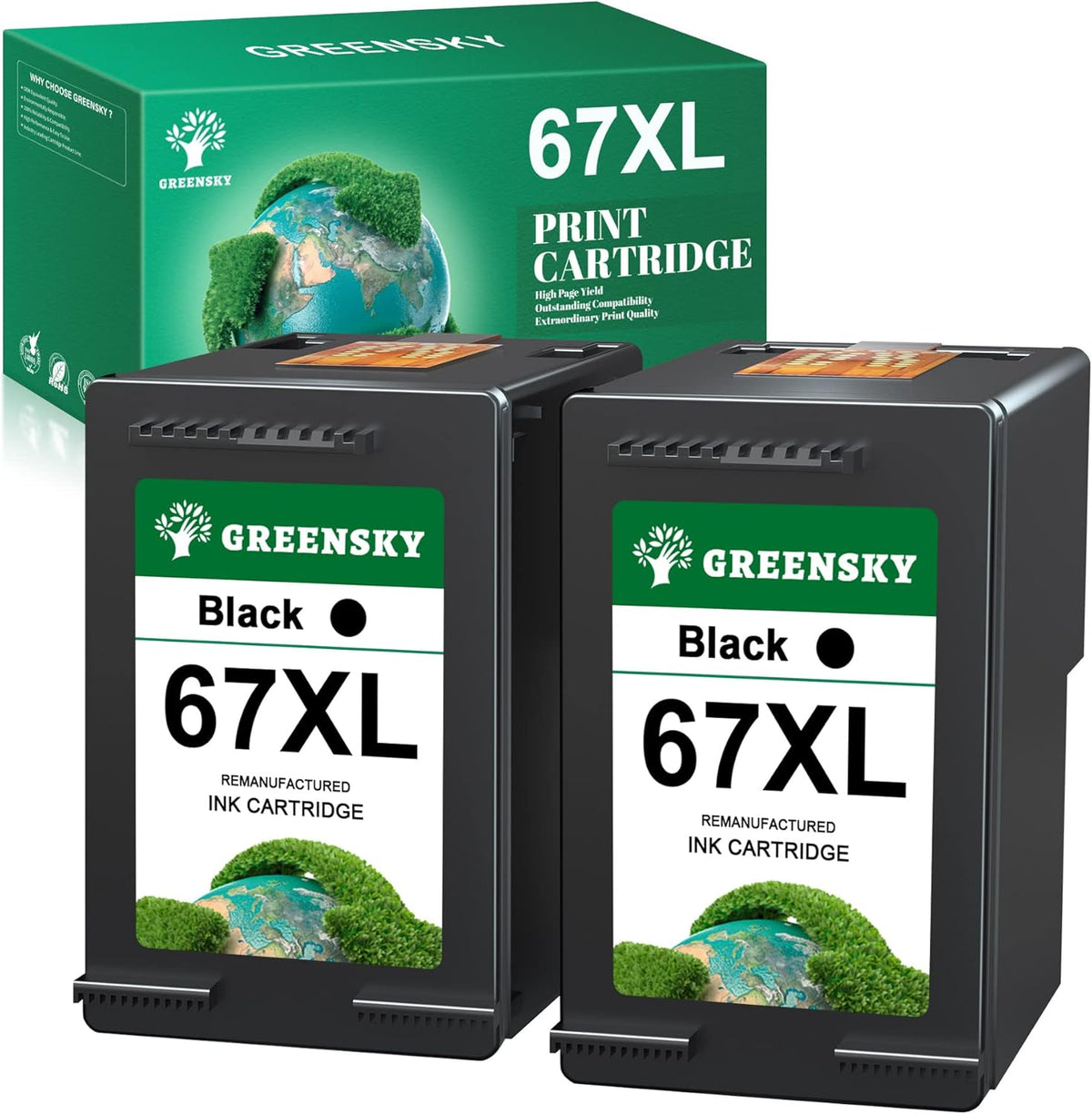 2 Black Remanufactured Ink Cartridge Pack of 2 S3232