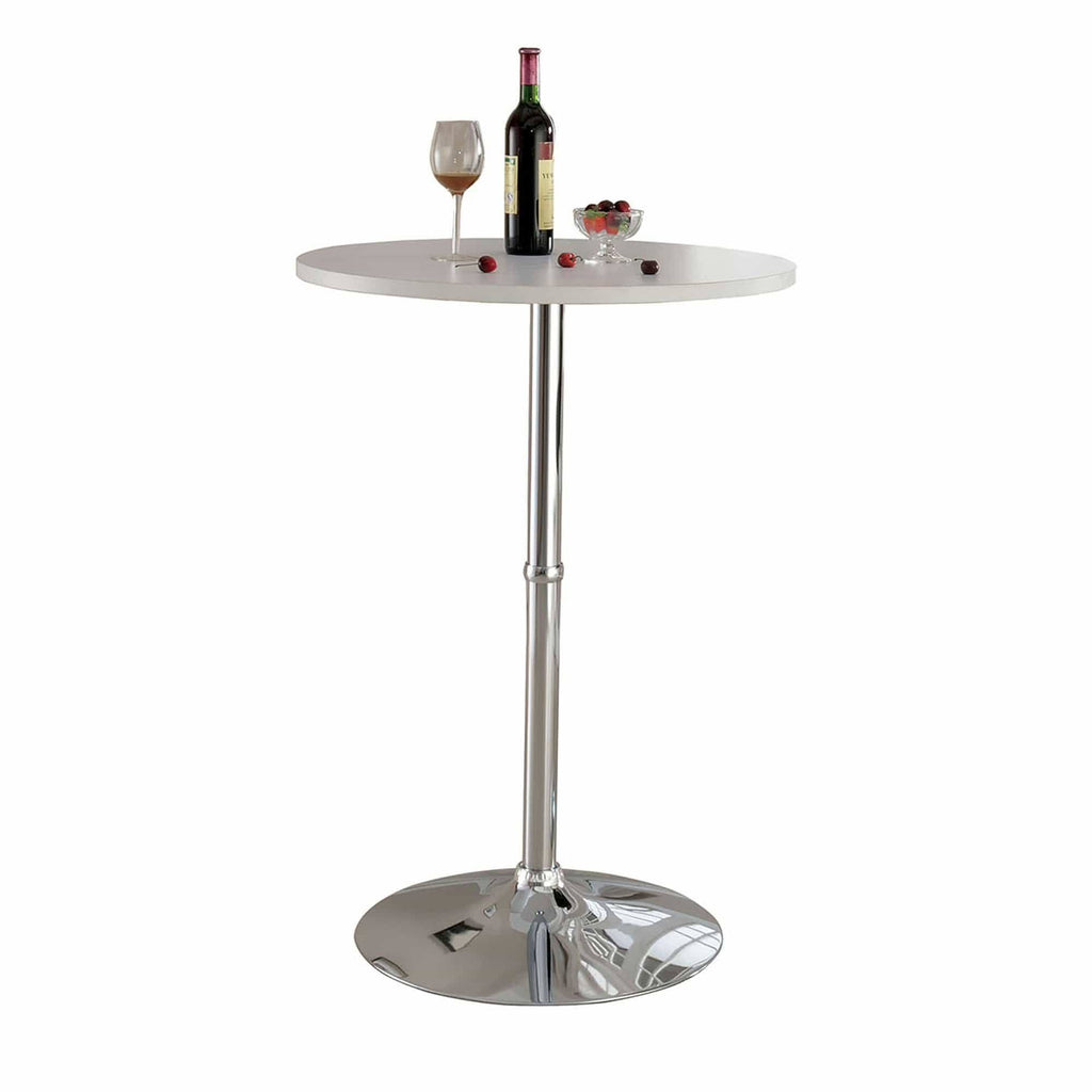 White Wood and Metal Bar Table J210012