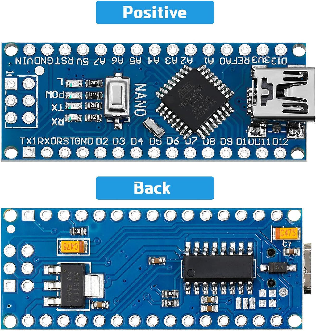 6 Pieces ATmega328P Nano Board with Pin Headers Z353