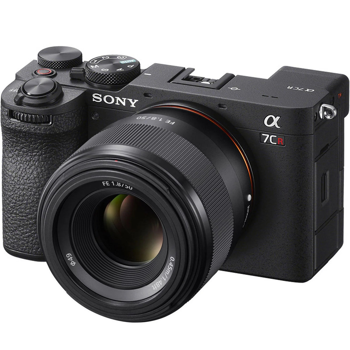 Sony a7CR Full Frame Mirrorless Camera Body + 50mm F1.8 Lens Black Bundle with Photography Backpack + Extra Battery + Microphone + LED + Monopod & Accessories Kit V343528