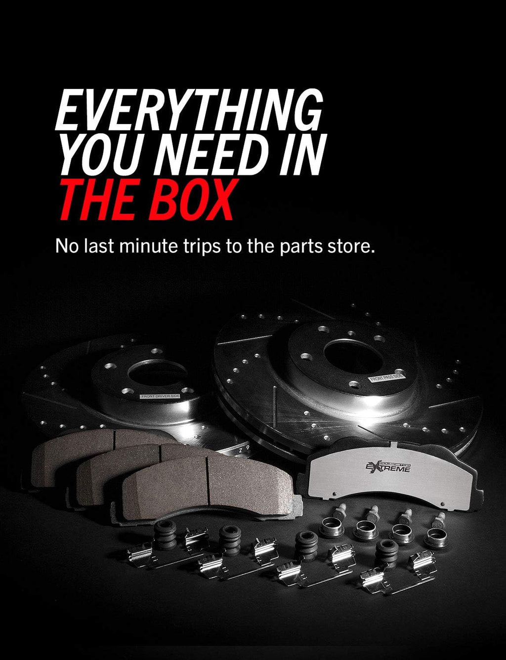 Rear Z26 Carbon Fiber Brake Pads with Drilled & Slotted Brake Rotors Kit C36428
