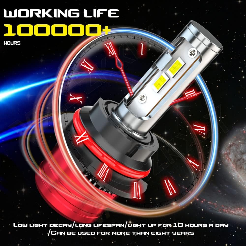9007 HB5 LED Headlight Bulb Conversion Kit, Dual Beam, 6500K Cool White, 2-Pack V2829