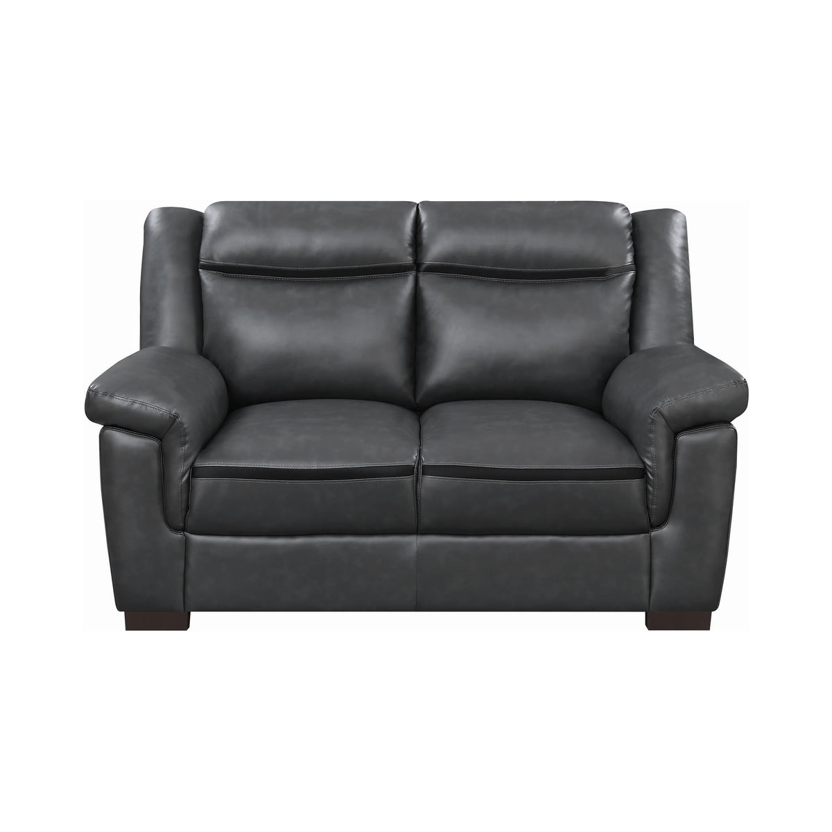 Grey Pillow Top Upholstered Loveseat B93592