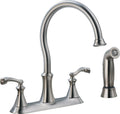 2-Handle Kitchen Faucet Stainless Steel C3056