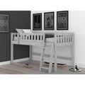 Twin Solid Wood Low Loft Bed Frame B43378