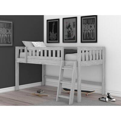 Twin Solid Wood Low Loft Bed Frame B43378