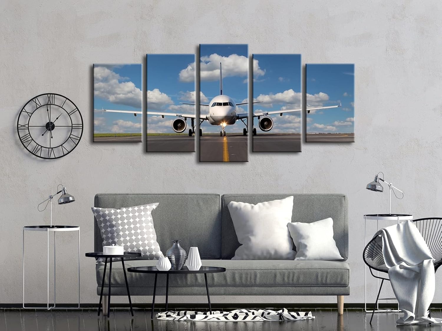 5 Panel Stretched Canvas Wall Art J86469