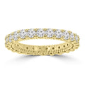 2.05 ct Round Cut Diamond Eternity Wedding Band Ring Yellow Gold S19580